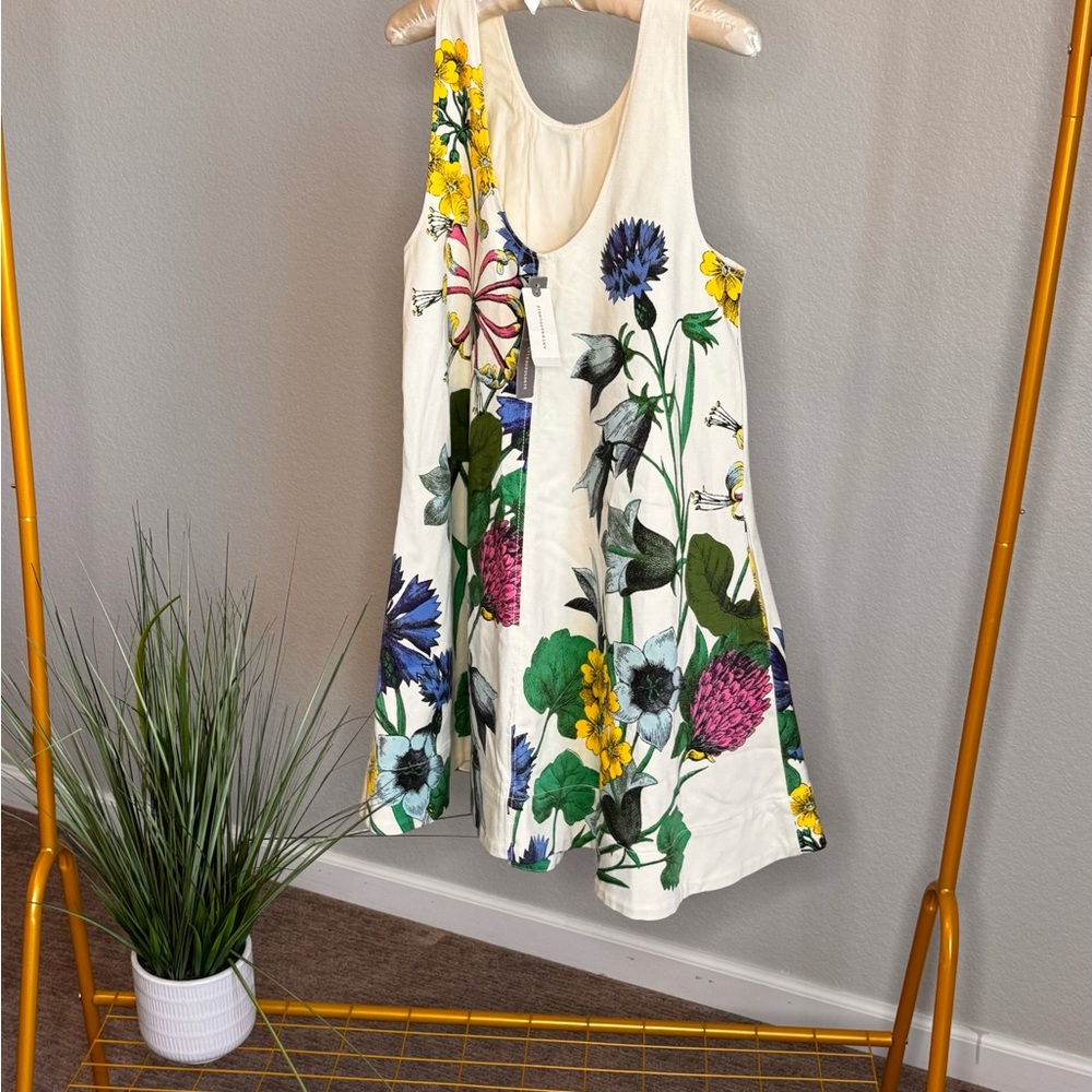 Anthropologie Blue and Purple Mini Sundress